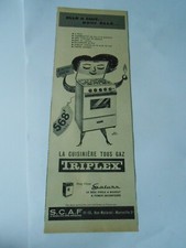 Advertising 1963 La cuisinière tous Gaz Triplex