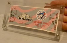 Original MLB Toronto Blue Jays First Game June 5 1989 Sky Dome Ticket Stub