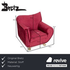 Bretz Gaudi Fauteuil En Tissu Rouge Neuf