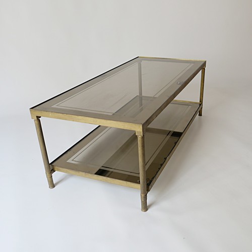 Table basse laiton verre - table,