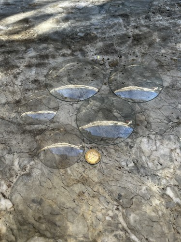 Lot verres ronds bombés - de,