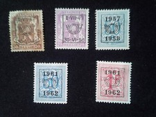 Lot 5 timbres Belge anciens