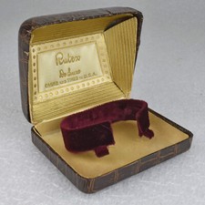 Vintage Rutex De Luxe Watch Clamshell Storage Display Box Faux Crocodile Skin