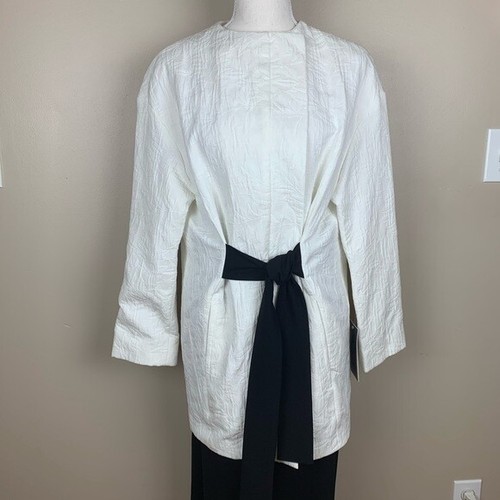Nwt zara white long jacquard - zara,