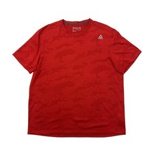 Reebok Crossfit T Shirt Mens XL Extra Large Red Breathable Performance Training