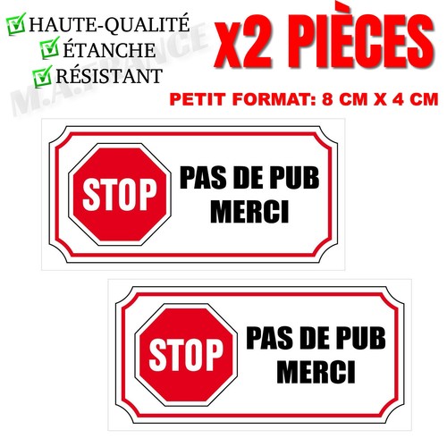 Sticker autocollant stop - x2,