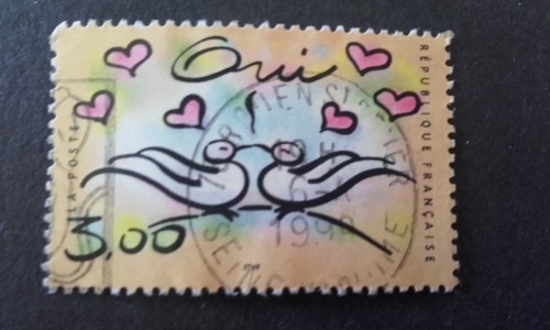 Timbre oui 1999 amour colombes - oui,