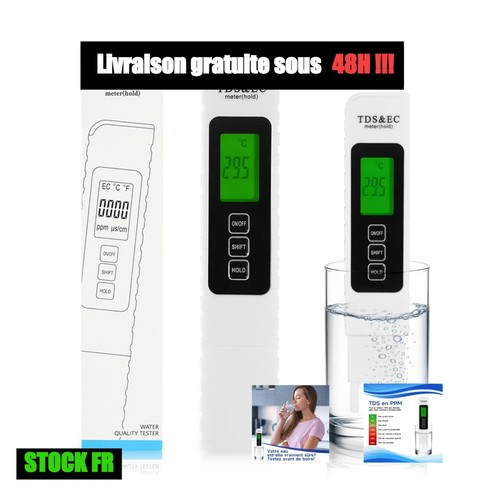 Testeur eau 1 tds - 3-en-1,