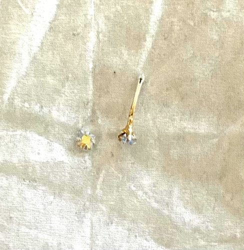 Piercing droit nez brillant - nez,