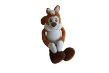 Peluche écureuil marron blanc