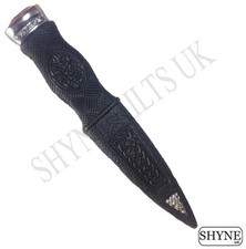 Kilt Sécurité Sgian Dubh Tétine Étain Montage avec Différents Pierres - SD0018