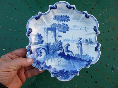 Superbe coupe tripode faience - superbe,