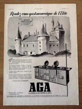 Publicité 1938 Cuisinière AGA Fonderie de Rosières à Bourges + Ecole dessin 2351