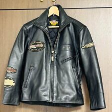 Harley-Davidson Cowhide Leather Patch Riders Blouson Jacket men M from JP