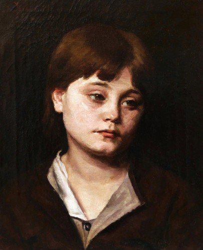 Framed painting portrait child