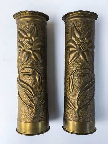 Paire douilles obus ww1 - de,