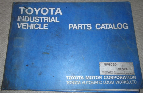 Toyota 5fgc30 manuel pièces - 5fgc30,