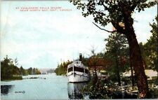 Chaudiere Falls Ontario Near North Bay Wharf Steamer Postcard ON