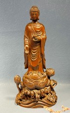 8 "Bouddhisme Boxwood sculpté