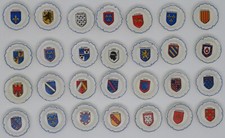 1997 ANTIQUE PLATES LES BLASONS DE NOS REGIONS FEVE CERAMIC 3D to choose from