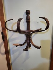 Vintage Thonet Bentwood Wall Mounted Coat Hat Rack  Art Nouveau