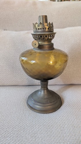 Lampe huile ancienne verre - à,
