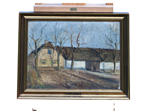 Huile sur toile signé sophus - sur,