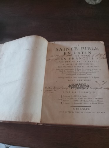 Bible ancienne 1774 - ancienne,