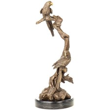 Sculpture Perroquets en bronze