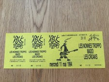 billet de concert. FESTIVAL ROCK