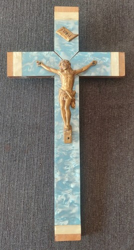Crucifix mural bois décor