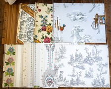 Lot of 40 Antique Tapestry Wallpaper Sheets 13