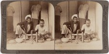 Sri Lanka.Ceylon.Ceylon.Kandy.Moonstone Size.Stereo Photo Stereoview.1903
