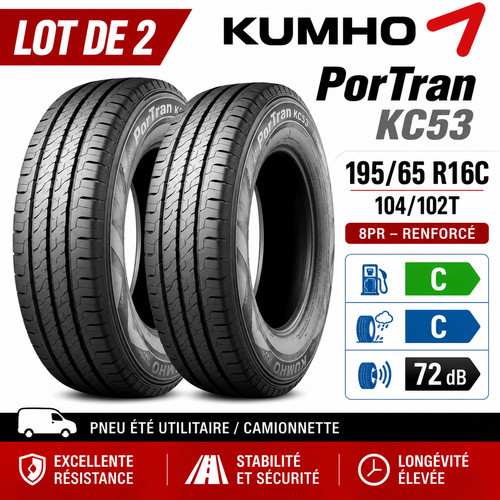 Lot pneus kumho portran - lot,