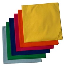 Made in the USA Solid Color Bandanas (6 pack) 100% Cotton 22" x 22"