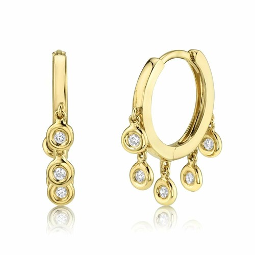 14k jaune diamant shaker - or,