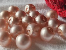 Lot 15 mini boutons vintage boule rose  0,9 cm  ref 4734