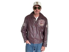 Veste en cuir universitaire