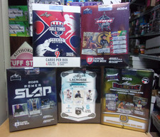LOT OF (5) LEAF LACROSSE + PBA + SLAP + PBR + TABLE TENNIS HOBBY BOXES