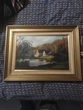 ancien tableau huile sur toile