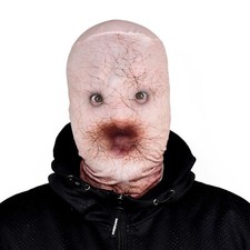 Masque D'Halloween En Tissu Avec Effet 3D De Visage De Ventre Poilu