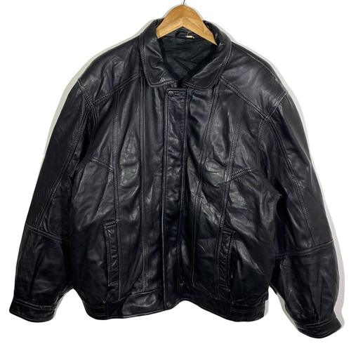 Blouson cuir noir vintage - blouson,