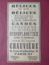 8/1930 PUB HELICE CHAUVIERE