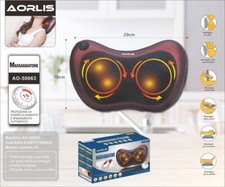 Coussin Massant AORLIS AO-50063 4 Têtes Shiatsu Chauffant Auto Maison