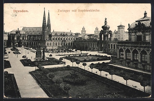 Dresde chenil avec église - dresde,,