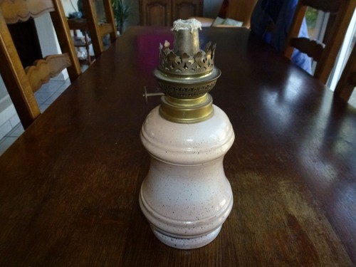 Lampe petrole faience - lampe,