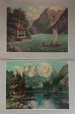 Paire de chromolithographies