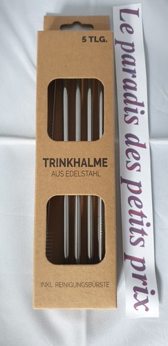 Paille réutilisable acier - paille,