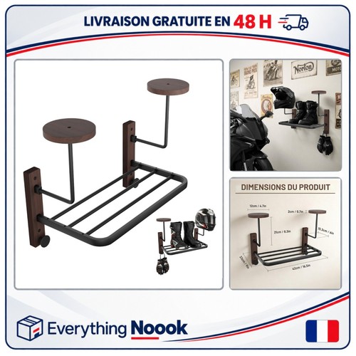 Support mural porte casque - support, porte-casque