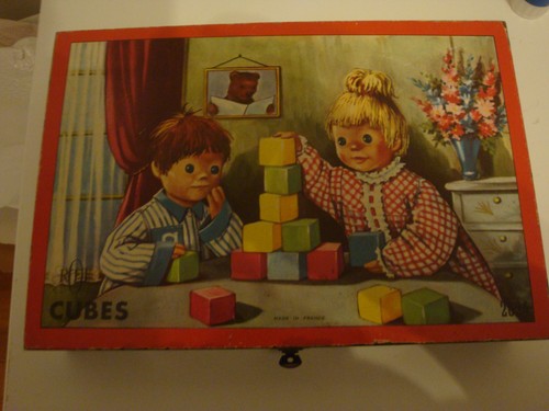 Ancienne boite cubes en - ancienne,